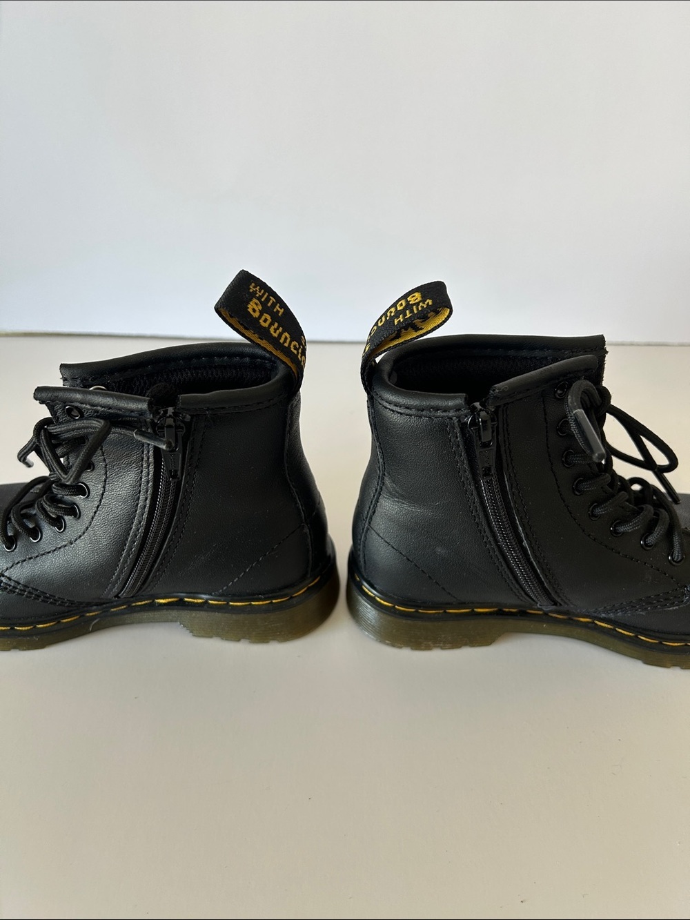 Doc Martens kids Black Lace-Up Combat Boots - Picture 6 of 7
